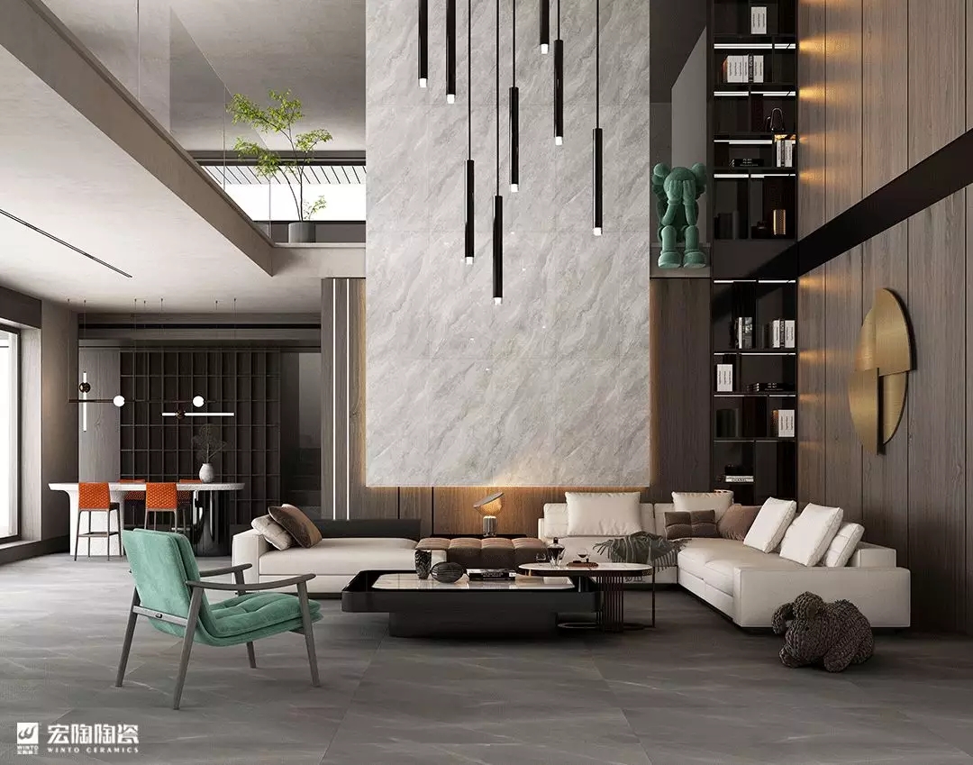 pp电子游戏云中灰TPEBM157004 瓷砖地砖装修效果图