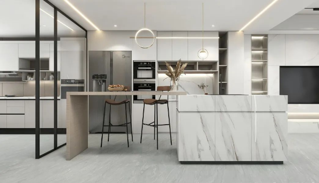 pp电子游戏质感砖餐厅展示效果图