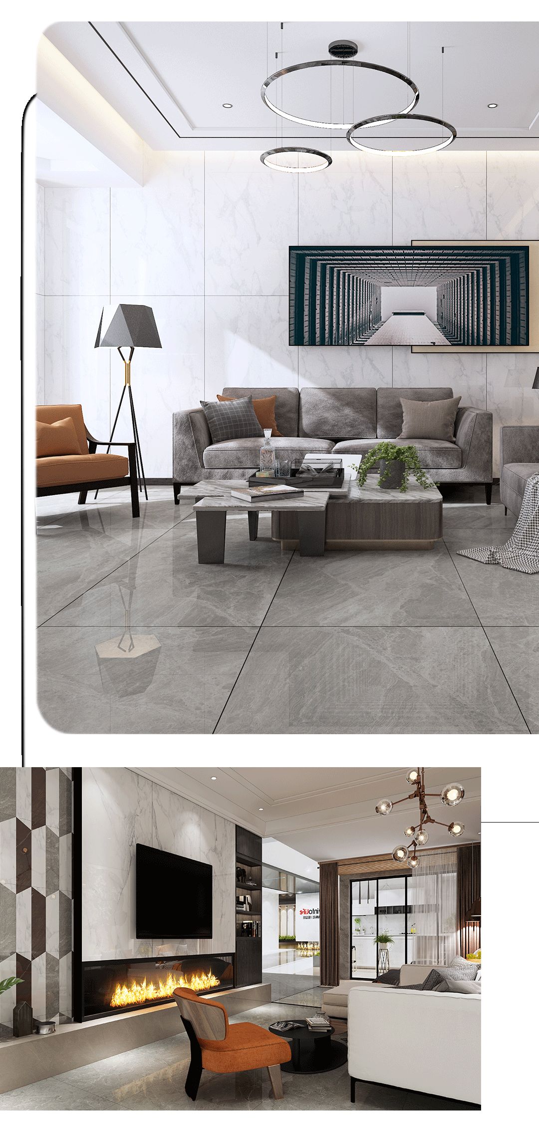 pp电子游戏900x1800mm陶瓷大板卡拉卡塔白装修效果图