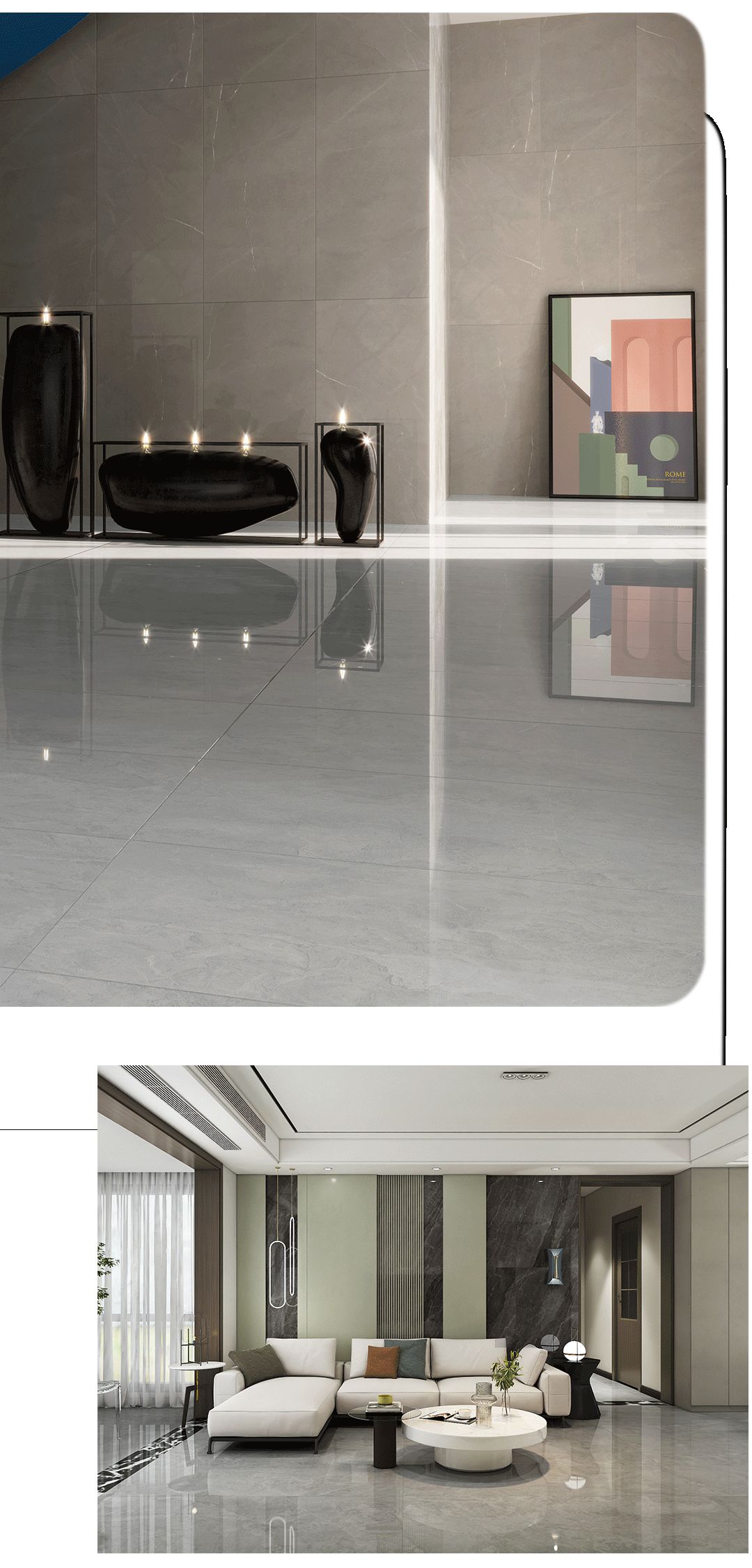 pp电子游戏900x1800mm陶瓷大板古云灰装修效果图