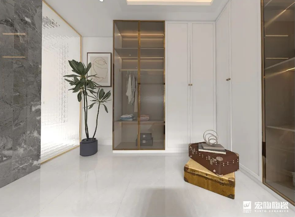 pp电子游戏地砖TPJ157014层影灰足影灰衣帽间效果图